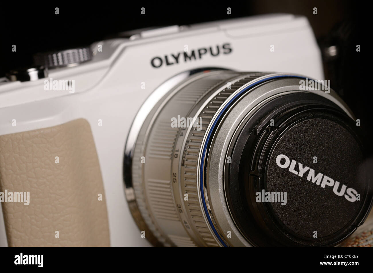 A portable micro 4/3rds Olympus digital camera Stock Photo
