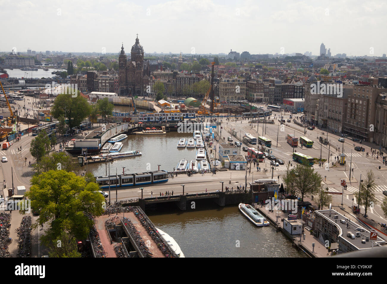 Downtown Amsterdam, the netherlands Stock Photo