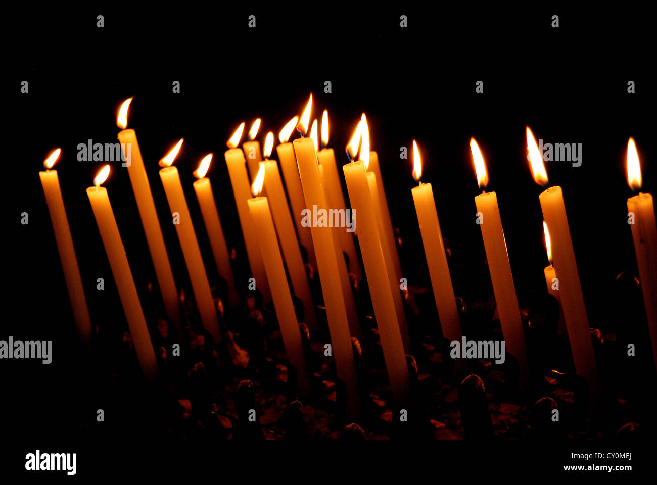 Lots of Candles Stock Photo Alamy
