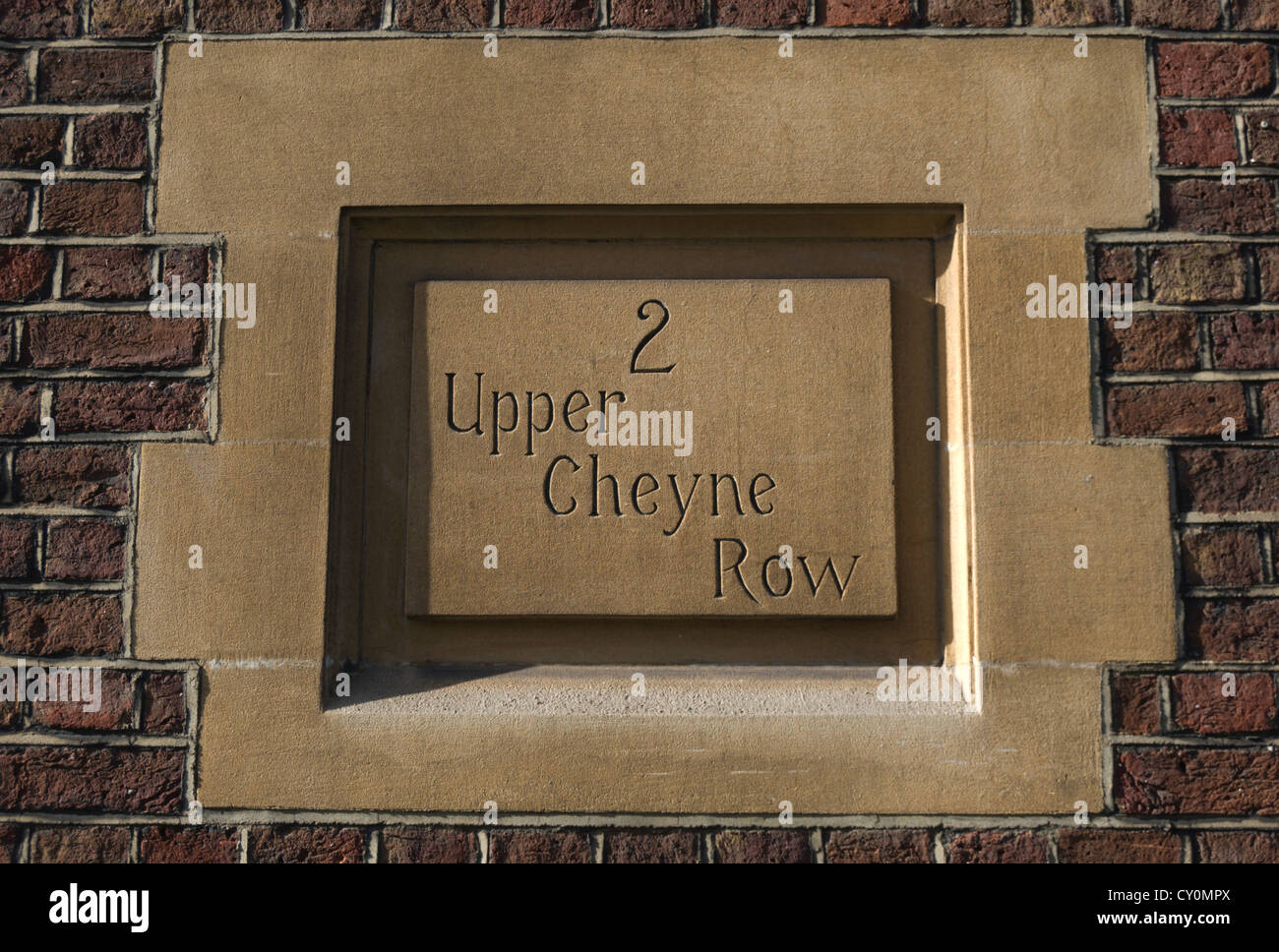 street address for number 2 upper cheyne row, chelsea, london, england