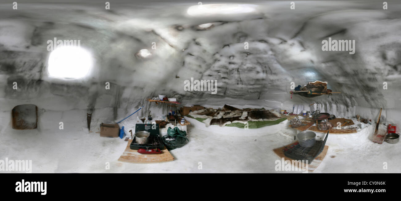inside an iglo at the northpole Stock Photo