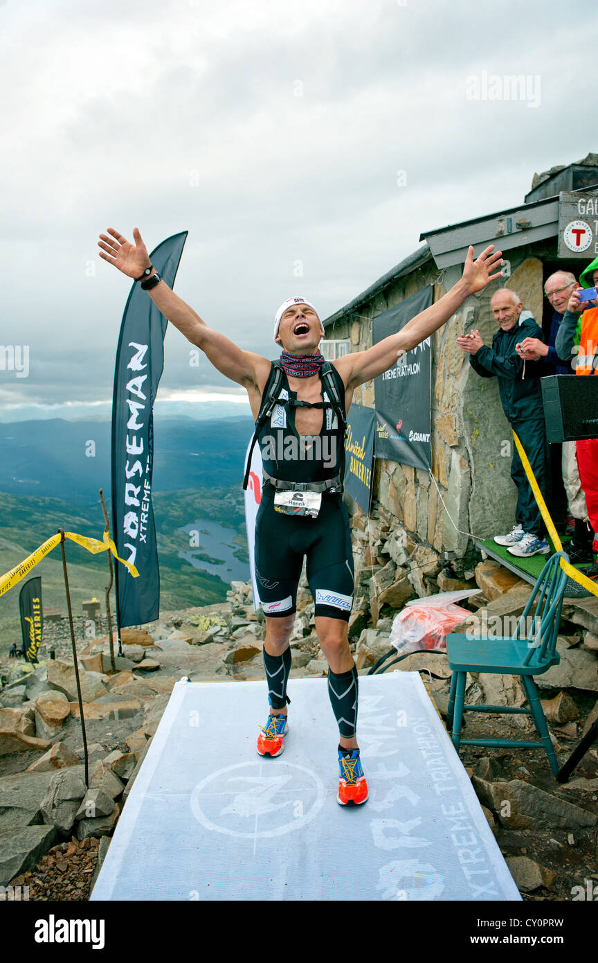 Henrik Oftedal wins Norseman Xtreme Triathlon 2012 Stock Photo Alamy
