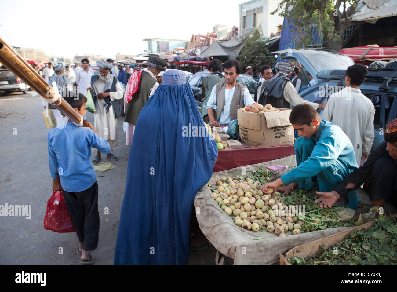 Kunduz bazaar, Afghanistan Stock Photo