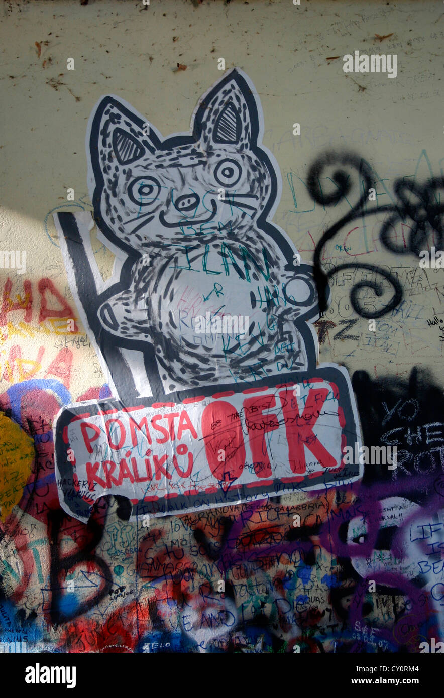 Wall graffiti Prague Stock Photo Alamy