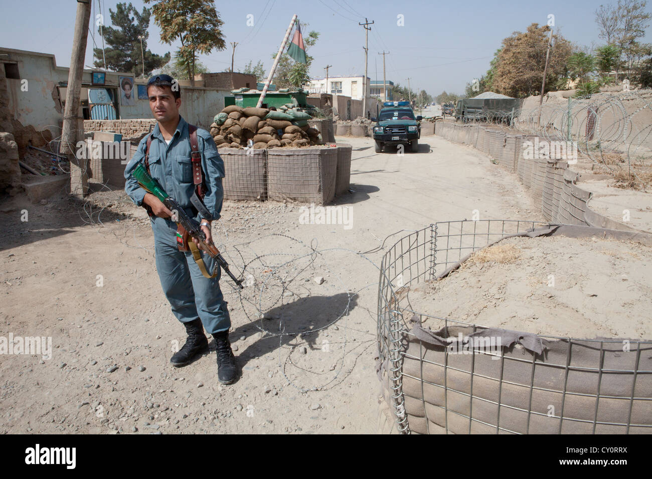 Afghan National Police in Kunduz, afghanistan Stock Photo