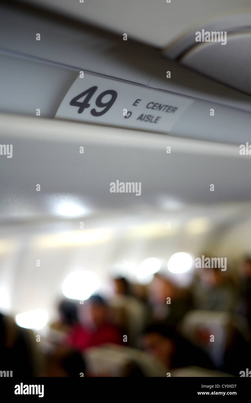 row number on airplane Stock Photo Alamy