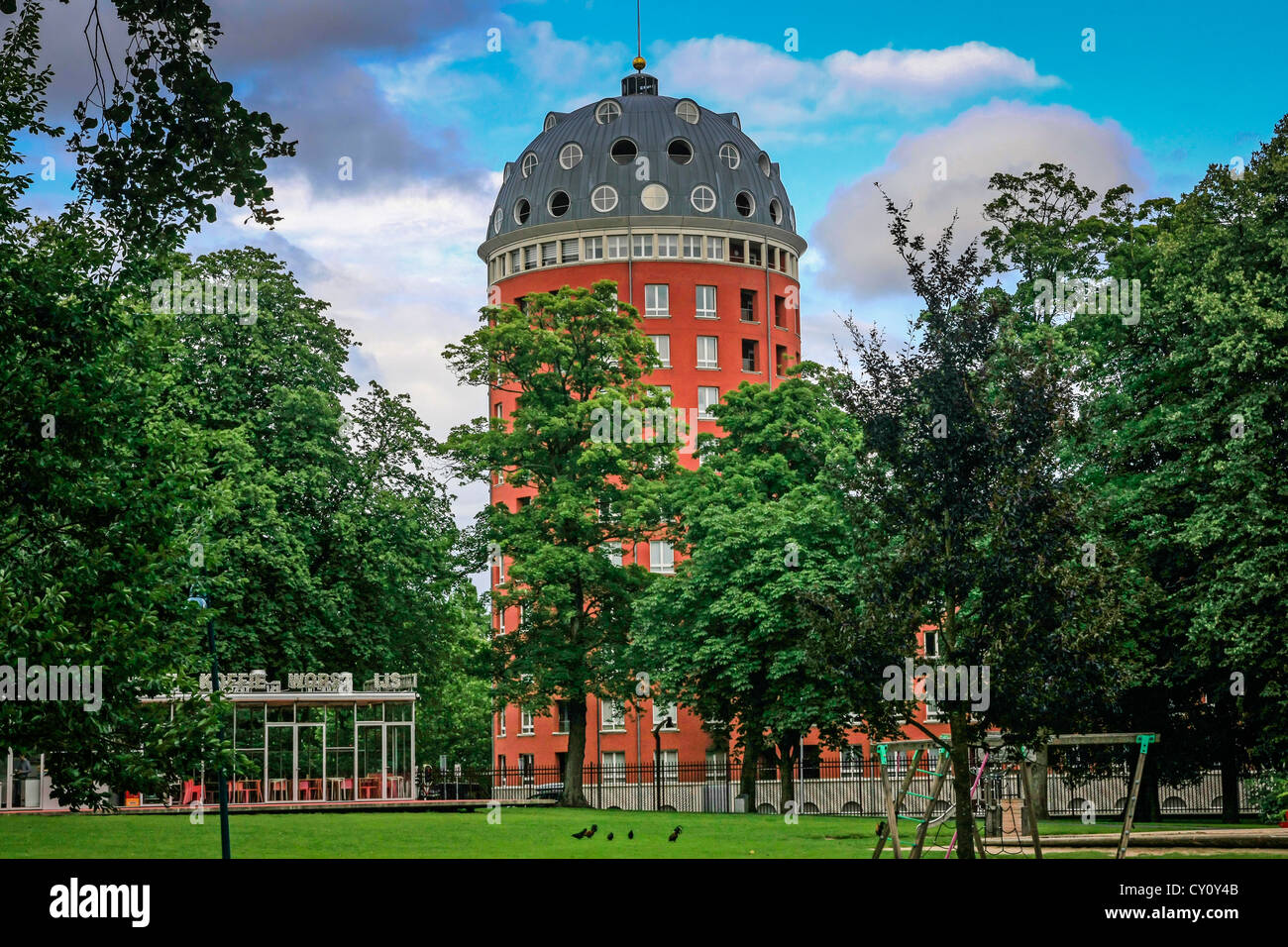 Unusual round apartment block in Breda Holland Stock Photo Alamy