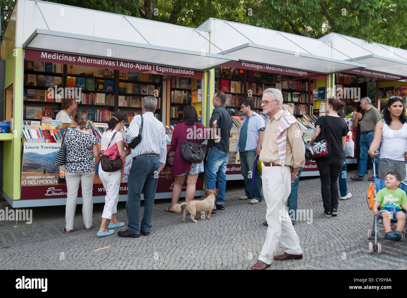 Book Fair at Park Eduardo VII, Lisbon, Portugal Stock Photo
