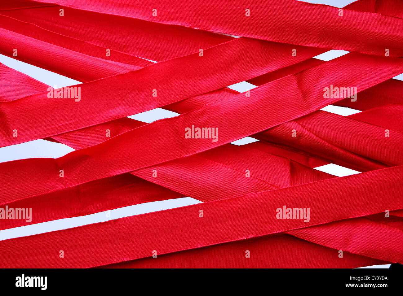 A mass of red tape Stock Photo Alamy