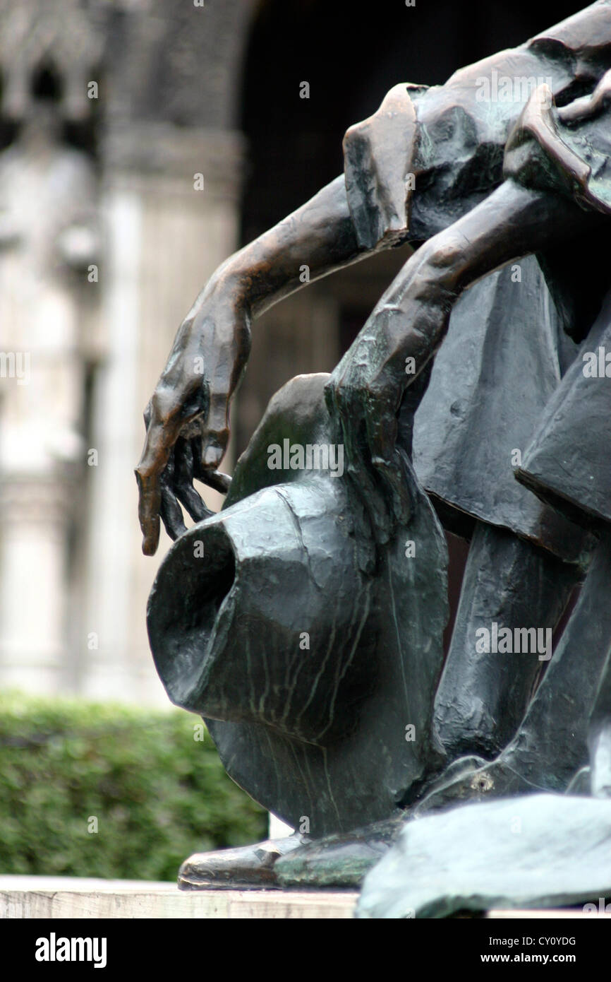 Statue outside Parliament Budapest Stock Photo Alamy