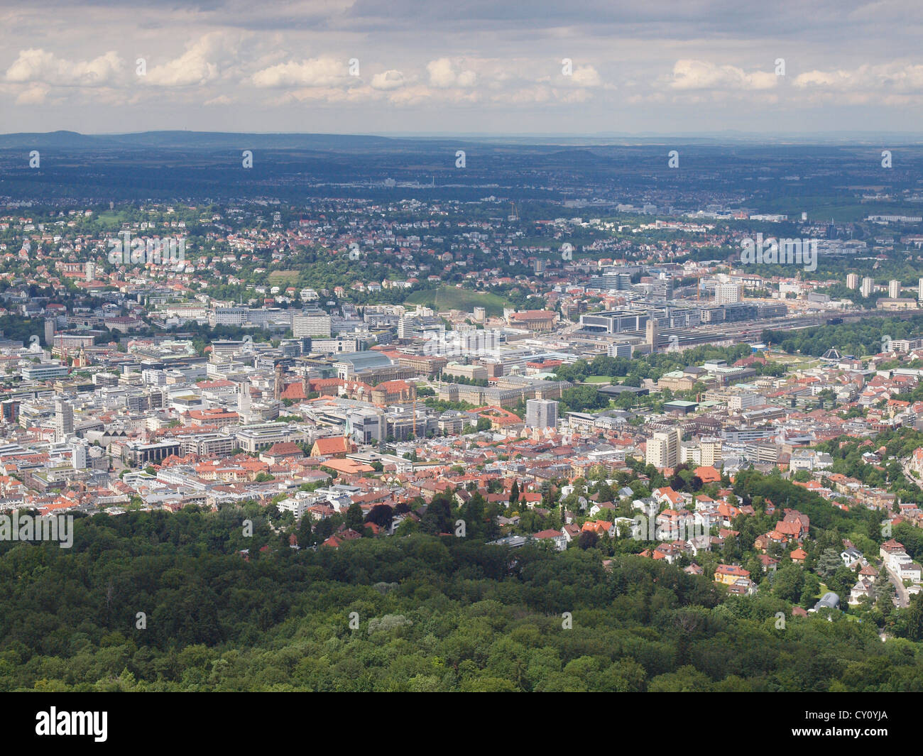 Aerial view of the city of Stuttgart in Germany Stock Photo - Alamy