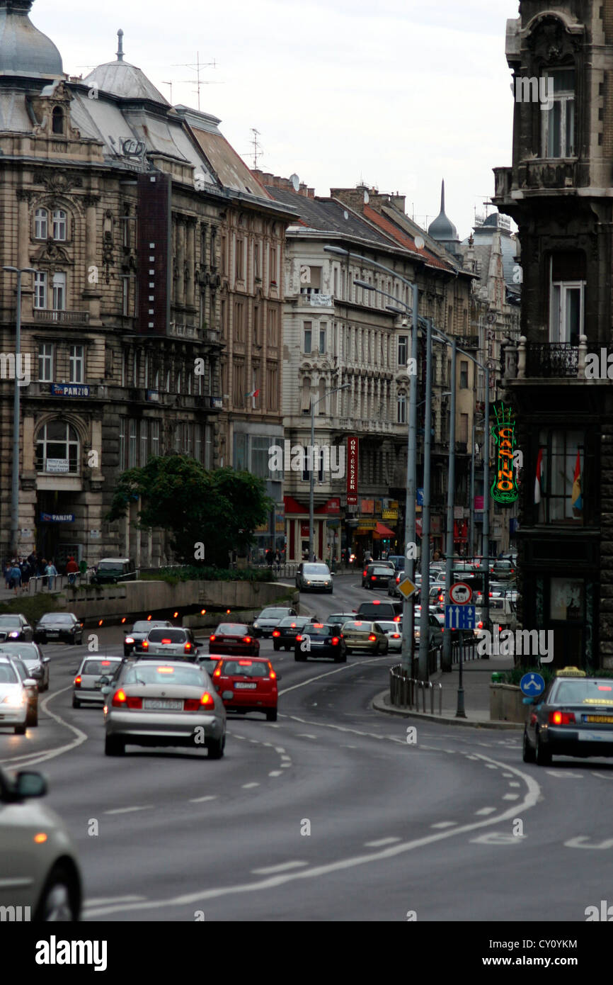 Street scene Budapest Hungary Stock Photo Alamy