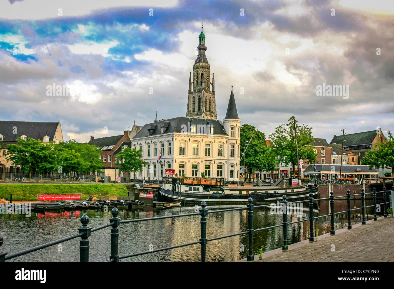 View of Breda town centre Holland Stock Photo Alamy