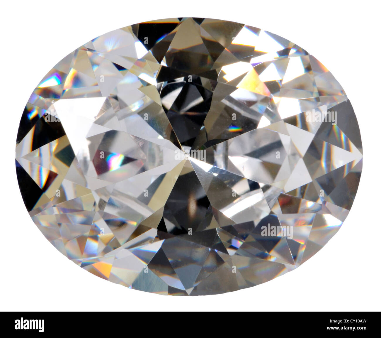 Diamond (lab-created Cubic zirconia - diamond substitute) Stock Photo