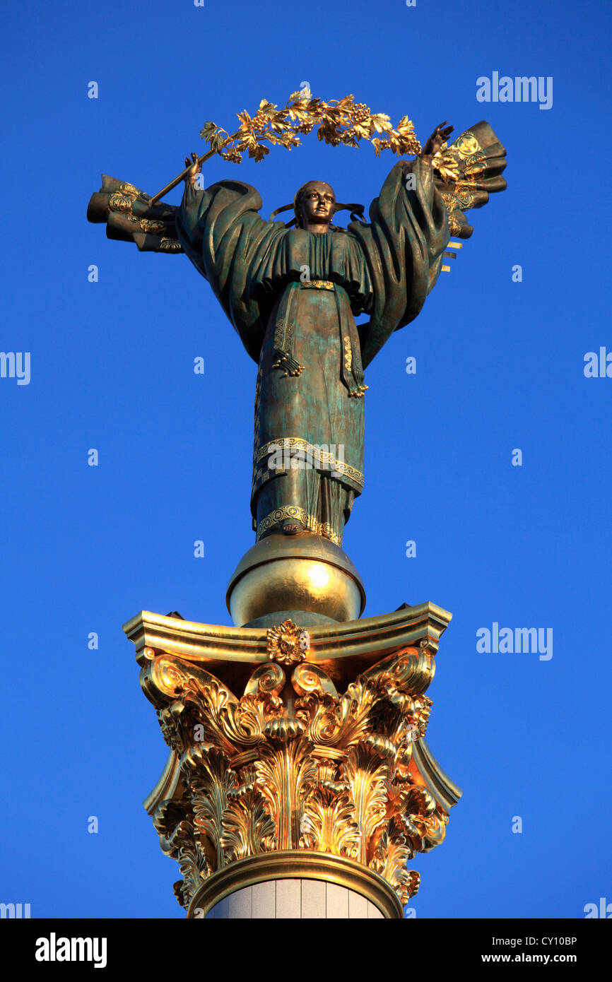 Ukraine, Kiev, Kyiv, Independence Monument, Stock Photo