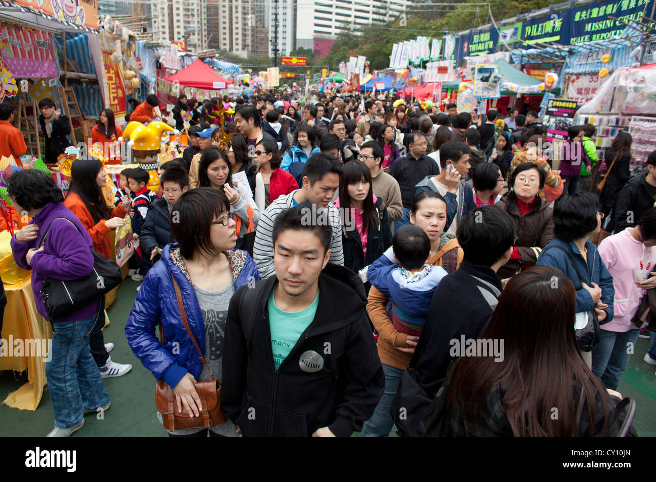 new year shopping in Hongkong Stock Photo
