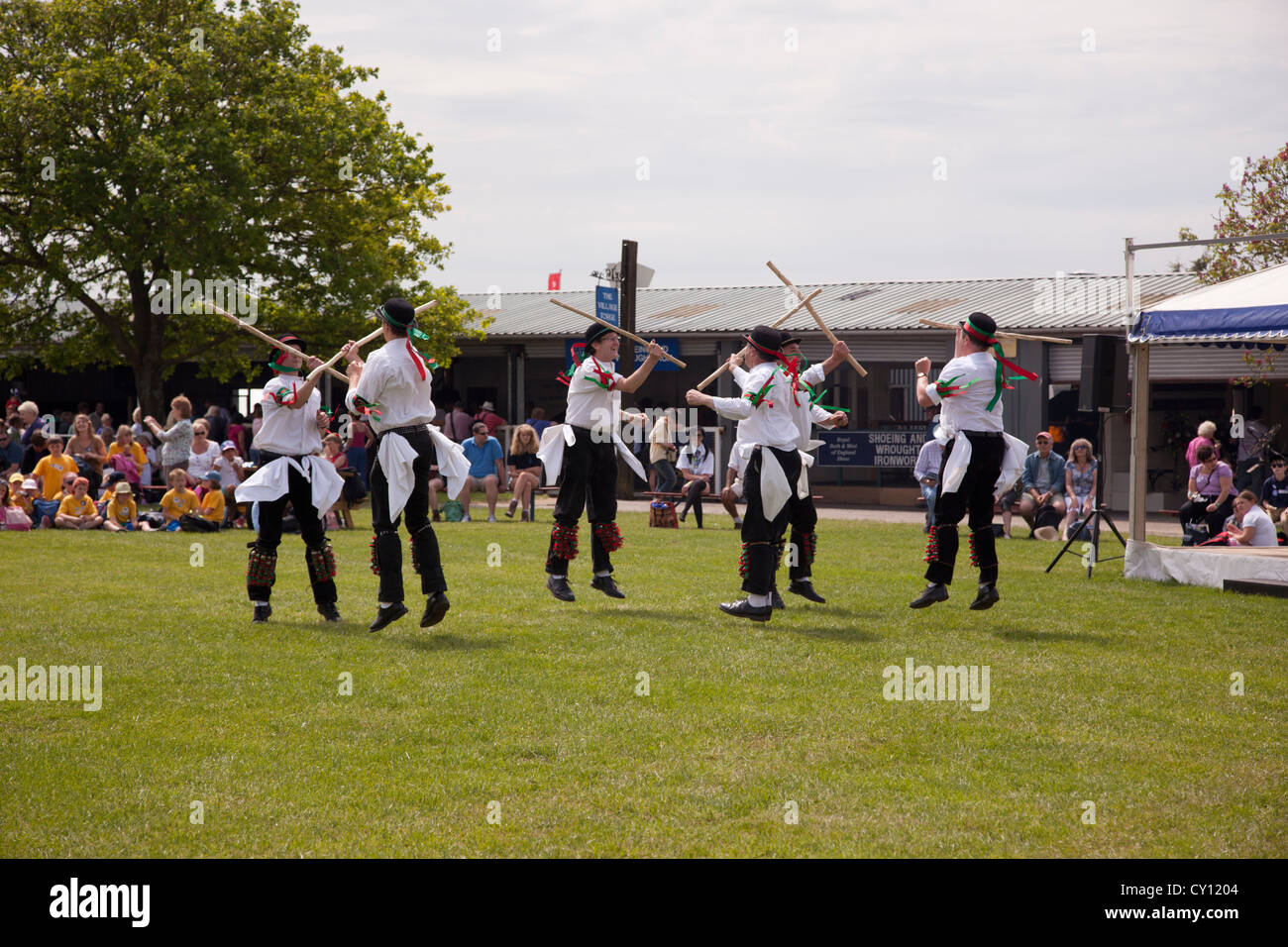 Morris dancers at The Bath & West Show, Wiltshire, England, UK Stock Photo