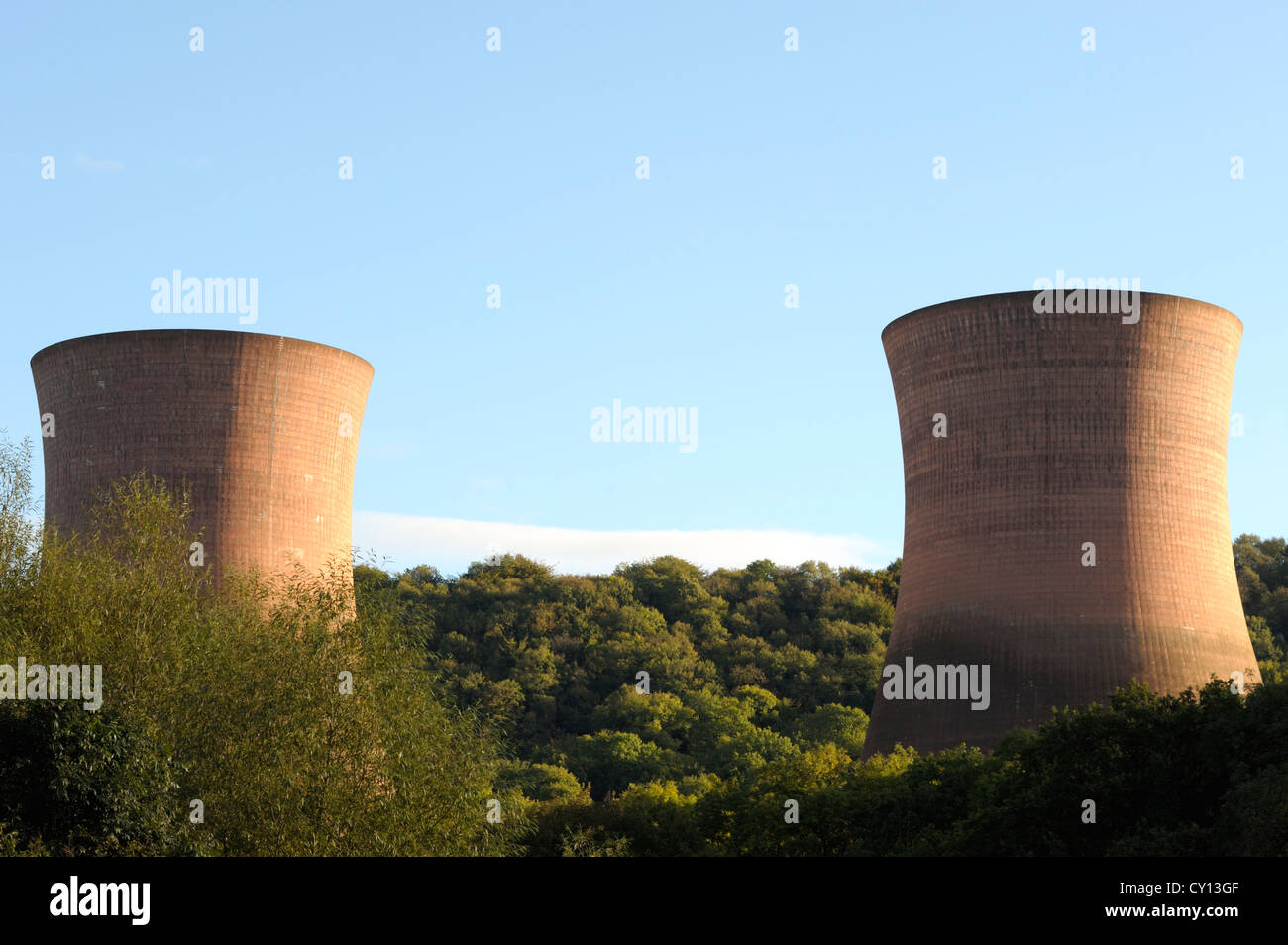 Cooling Towers at Ironbridge, Shropshire Stock Photo