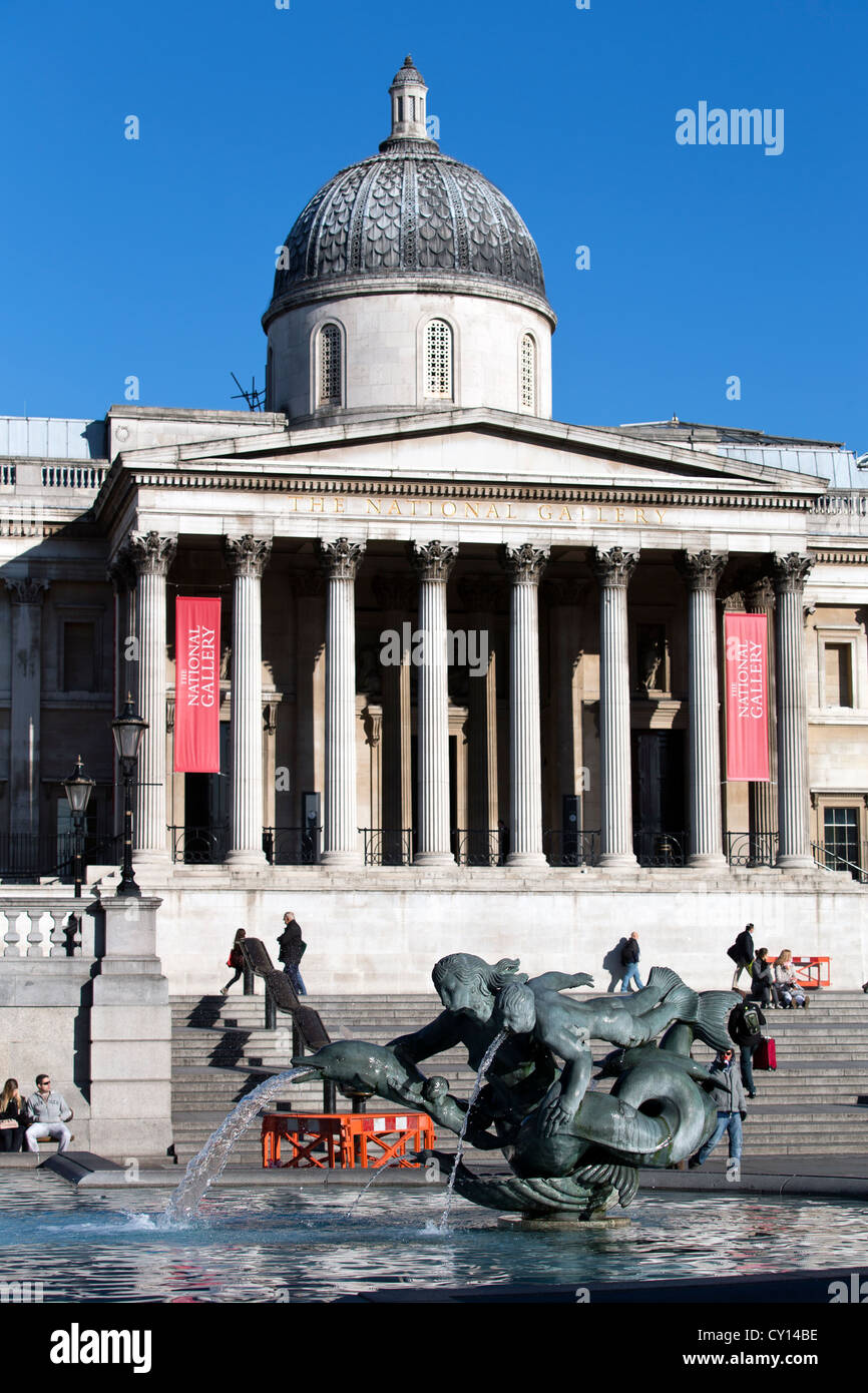 The National Gallery, Trafalgar Square, London, England, UK. Stock Photo