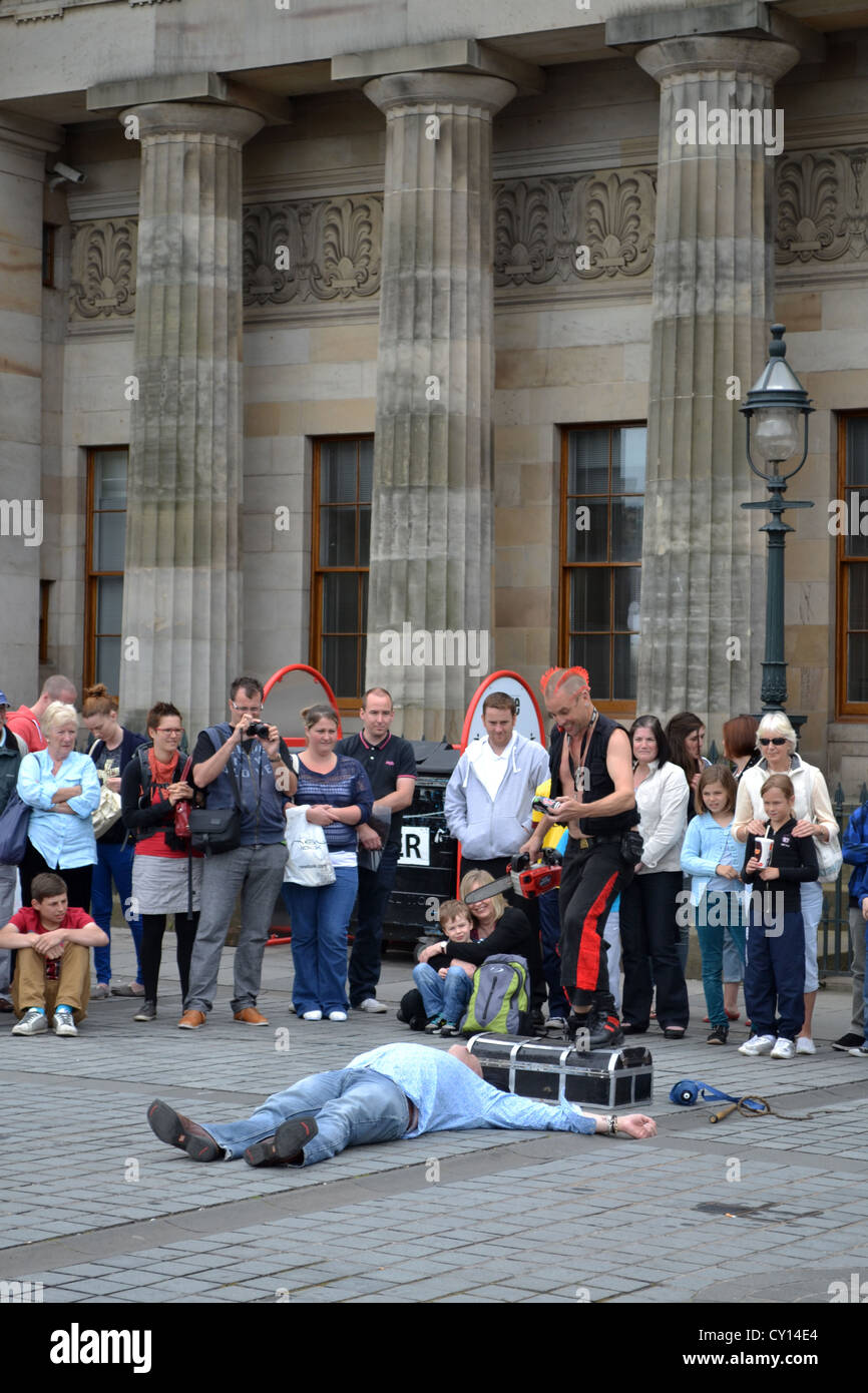 Street performer, Edinburgh festival, Scotland. Stock Photo