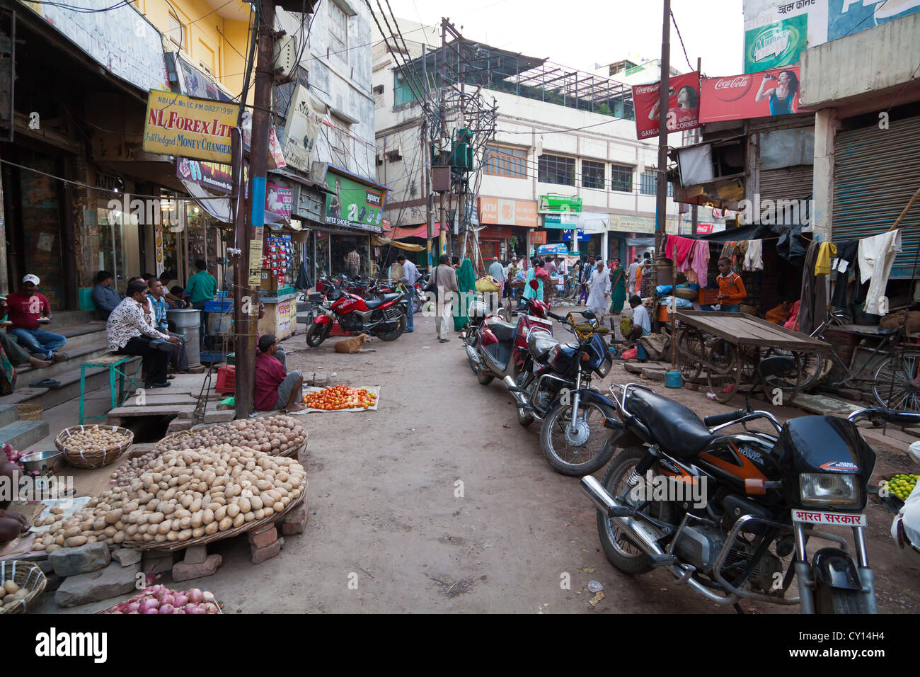 Scenery on a Market in Varanasi, India Stock Photo Alamy