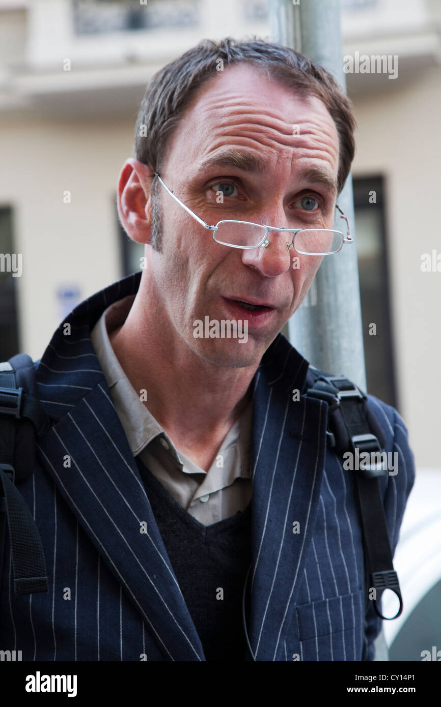 British writer Will Self in Prague Stock Photo