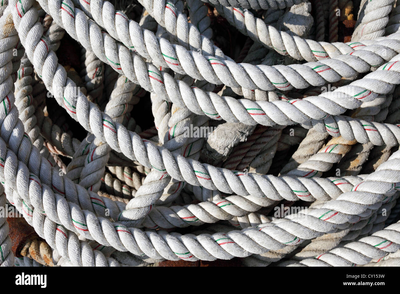 close up of old rope Stock Photo Alamy