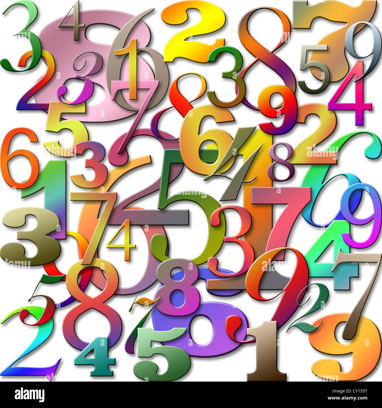 An Abstract Background with Numbers Stock Photo - Alamy