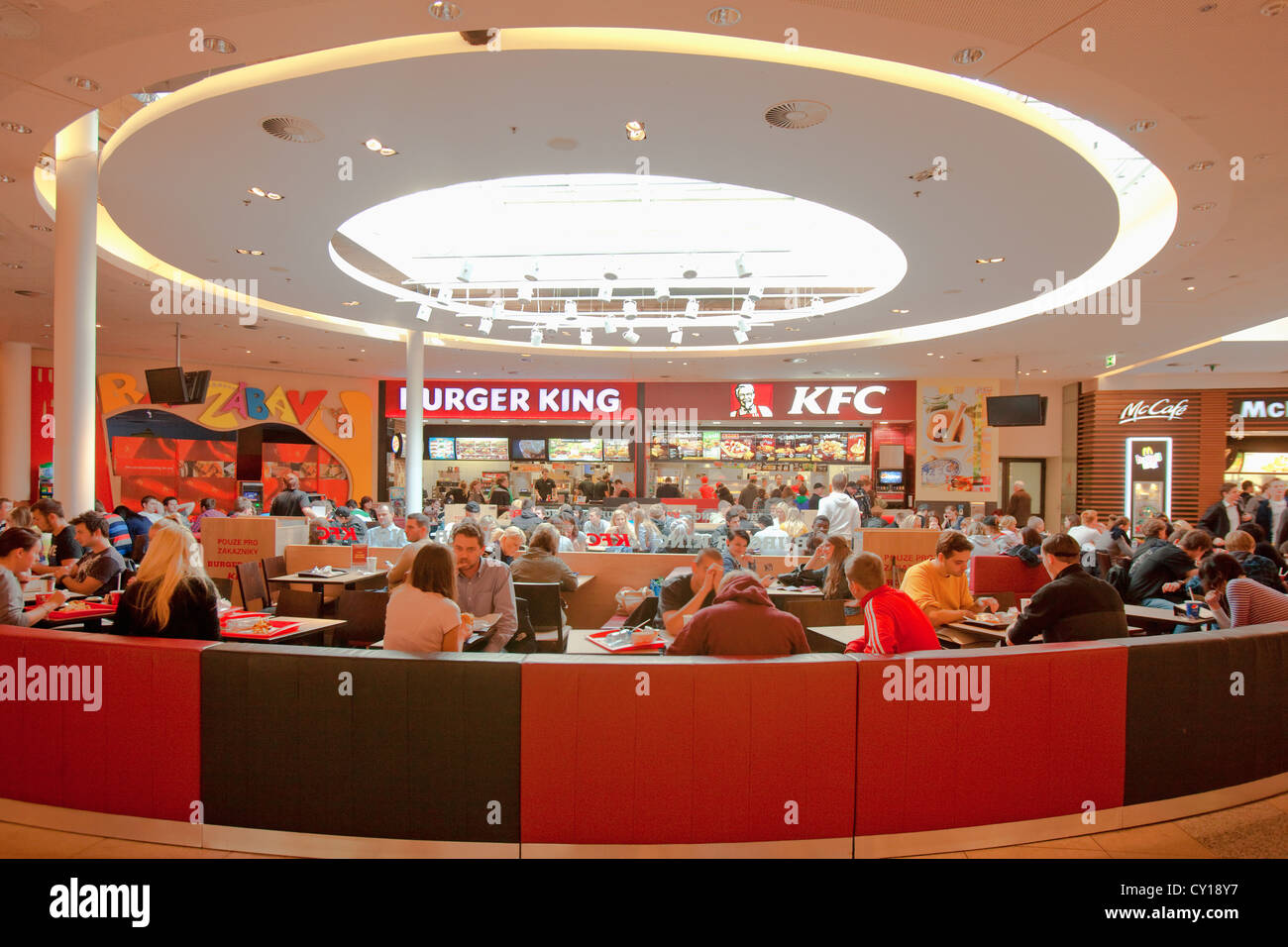 czech republic, prague . palladium shopping mall - fastfood Stock Photo -  Alamy