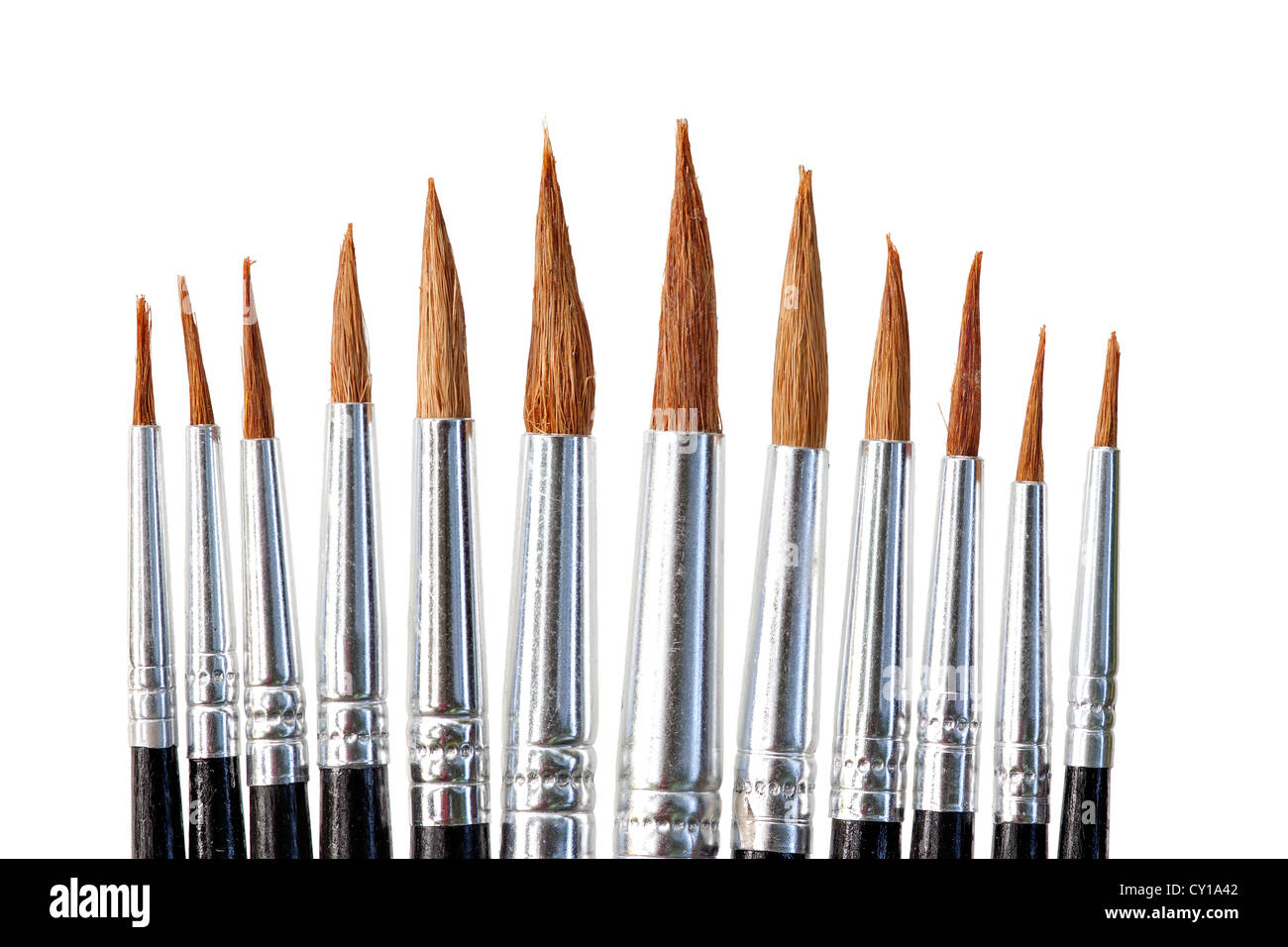 isolated brushes - paint brushes Stock Photo