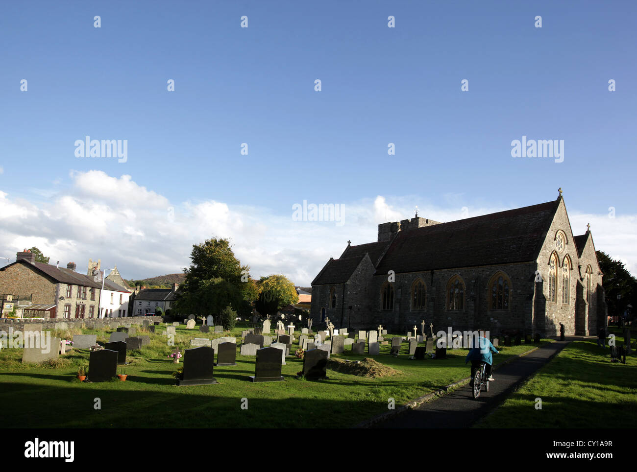 Churchyard, Builth Wells, Powys, Mid Wales, UK Stock Photo