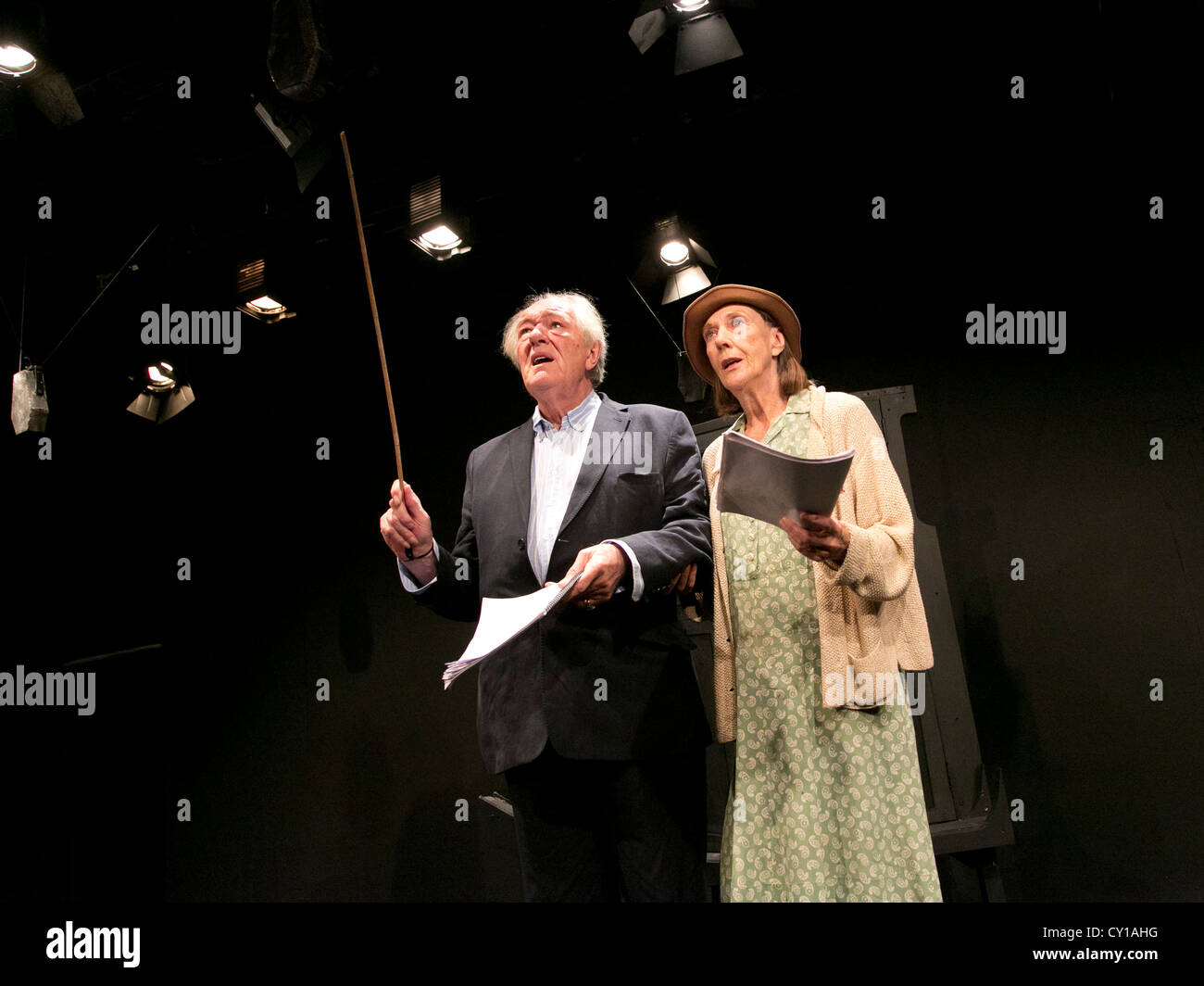 ALL THAT FALL by Samuel Beckett  Michael Gambon (Mr Rooney), Eileen Atkins (Mrs Rooney)  Jermyn Street Theatre, London SW1 2012 Stock Photo