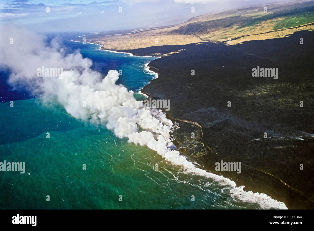 Lava Ocean Entry at Hawaii Volcanoes National Park, Kilauea, Big Island