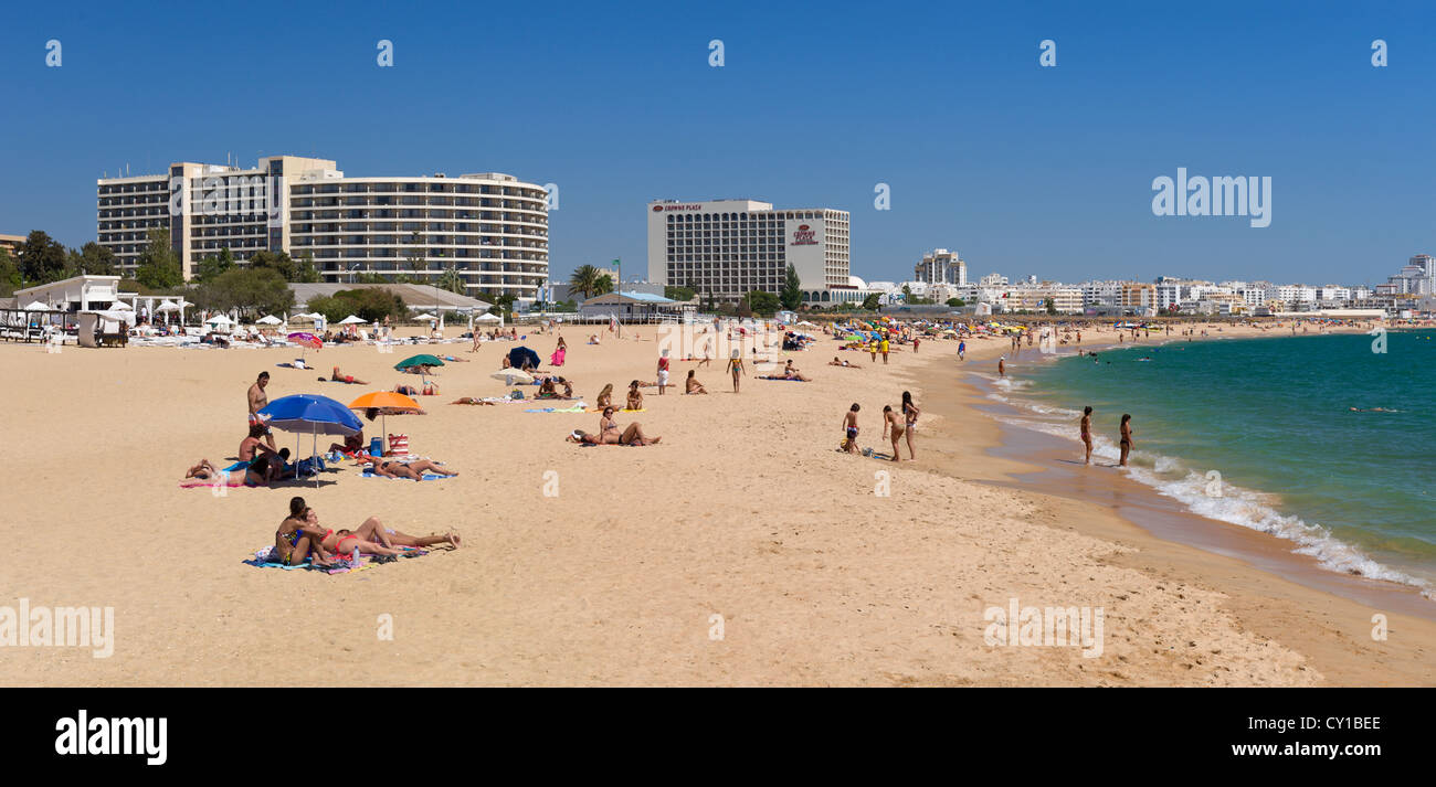 Portugal, the Algarve, Vilamoura beach, hotels and Quarteira resort