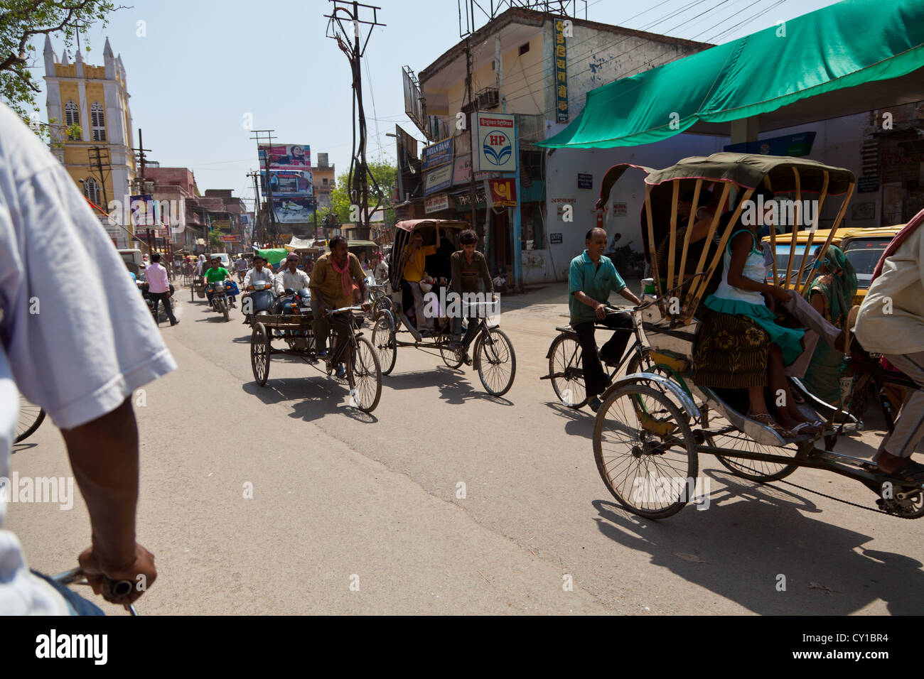 Varanasi Rickshaws Rickshaw in Varanasi, India Stock Photo - Alamy