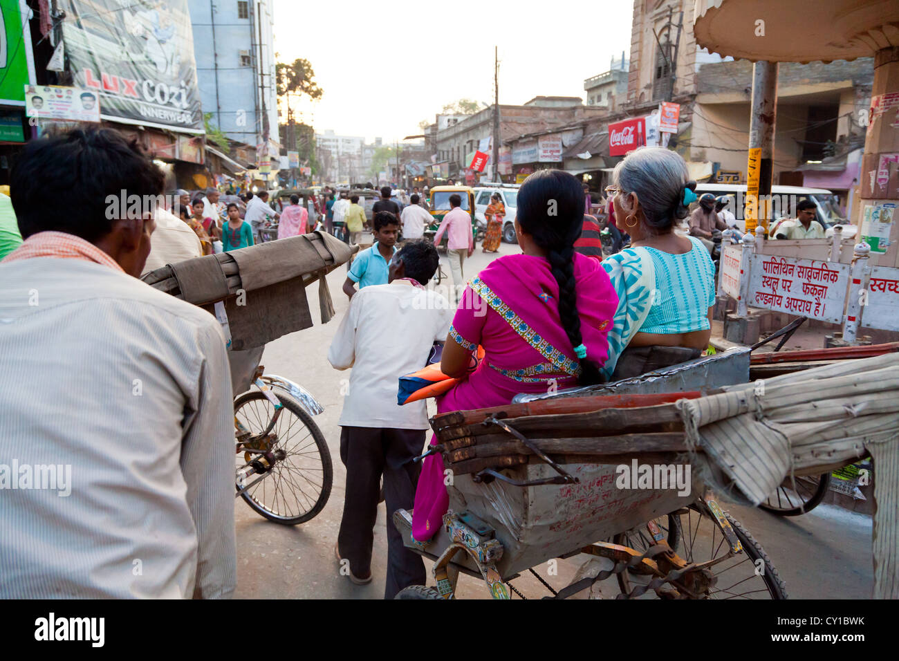 Varanasi Rickshaws Rickshaw driver in varanasi india hi-res stock photography and images ...