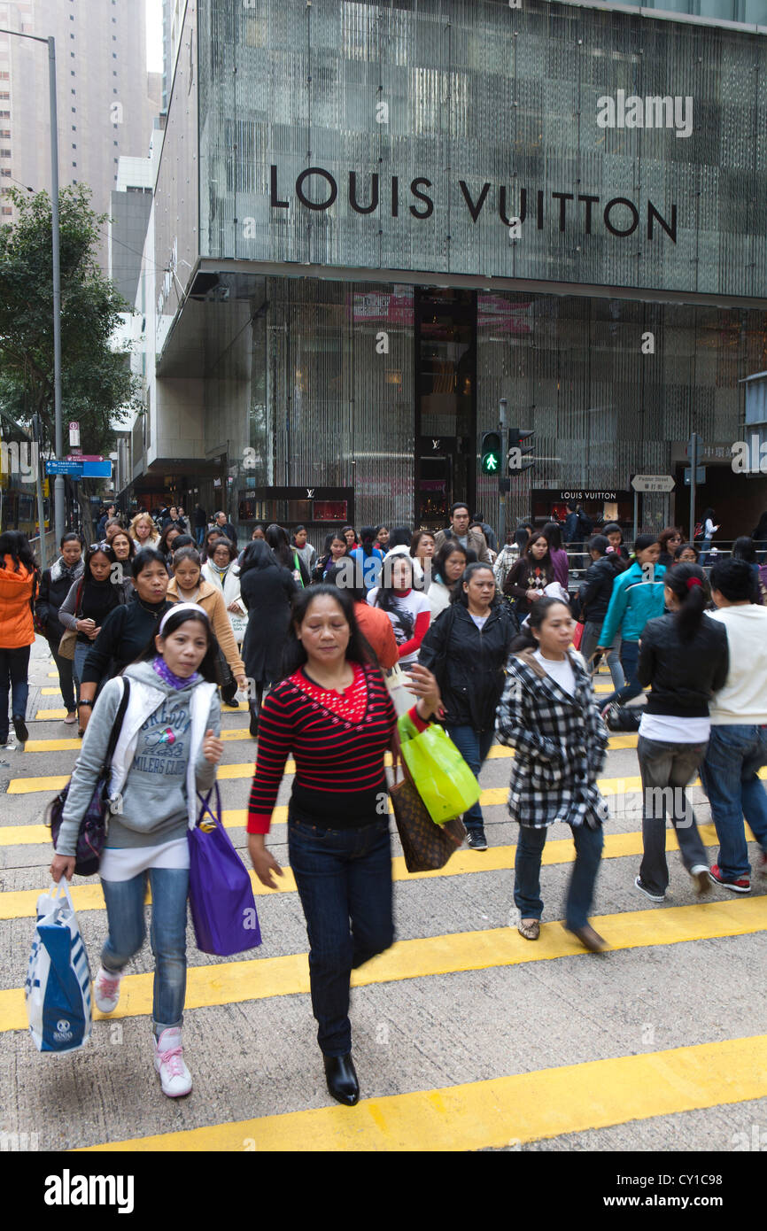 louis vuitton store in Hongkong Stock Photo