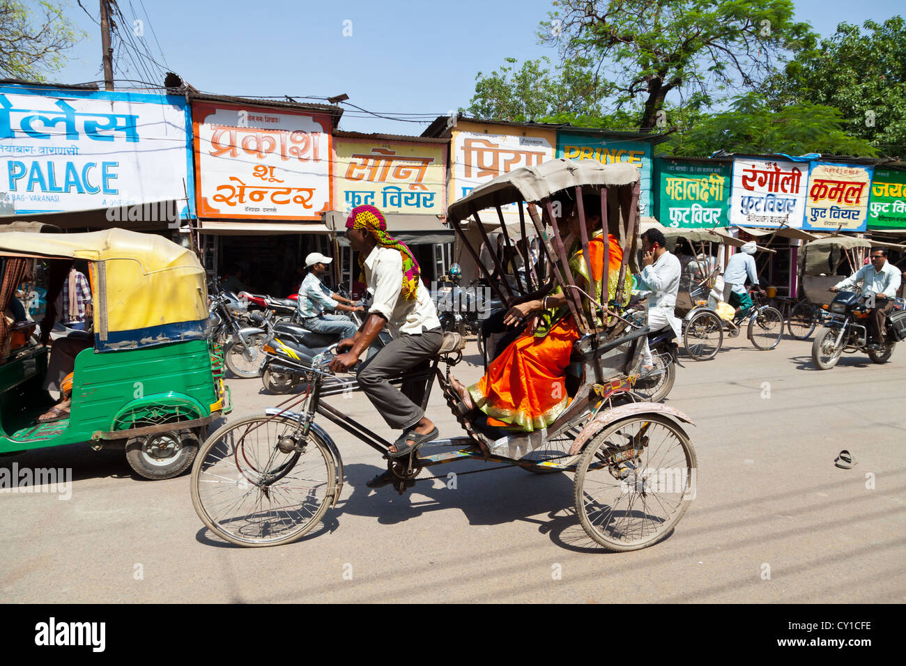 Varanasi Rickshaws Rickshaw in Varanasi, India Stock Photo - Alamy