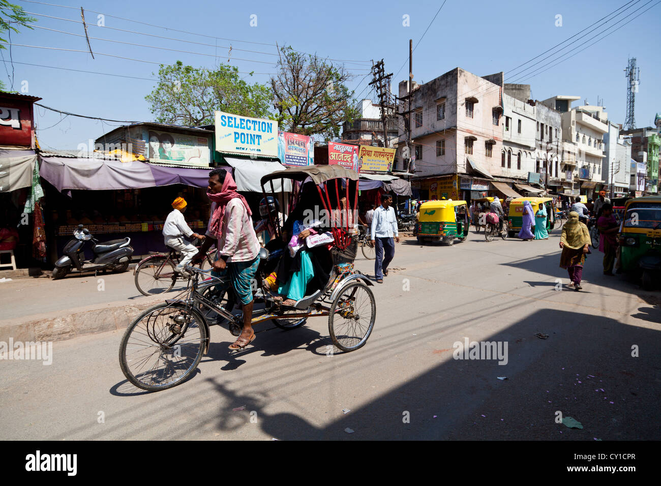 Varanasi Rickshaws Rickshaw in Varanasi, India Stock Photo - Alamy