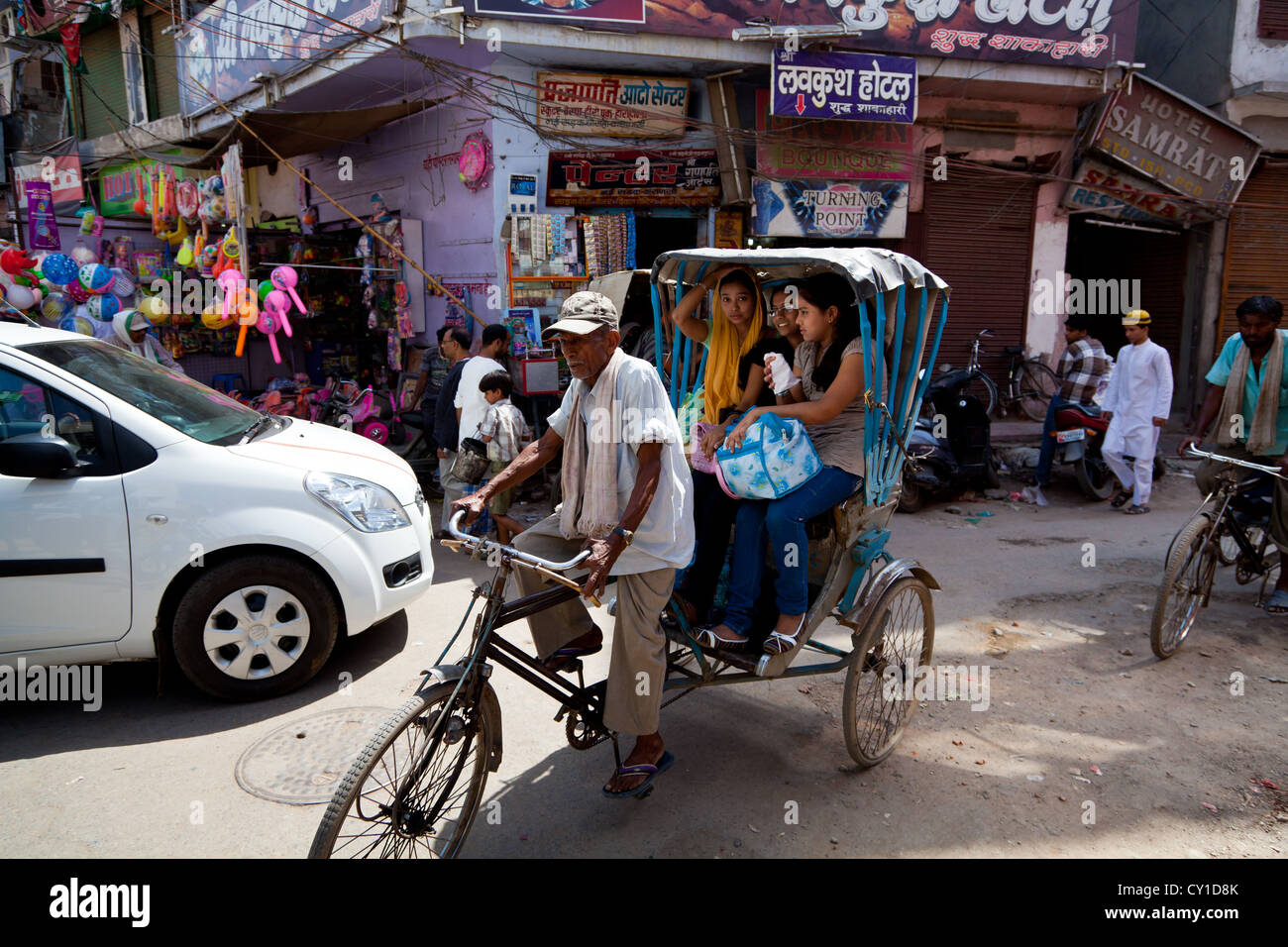 Varanasi Rickshaws Rickshaw in Varanasi, India Stock Photo - Alamy