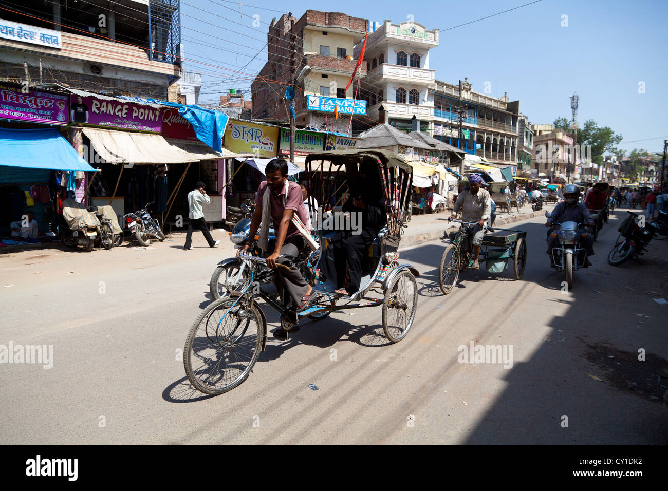 Varanasi Rickshaws Rickshaw in Varanasi, India Stock Photo - Alamy