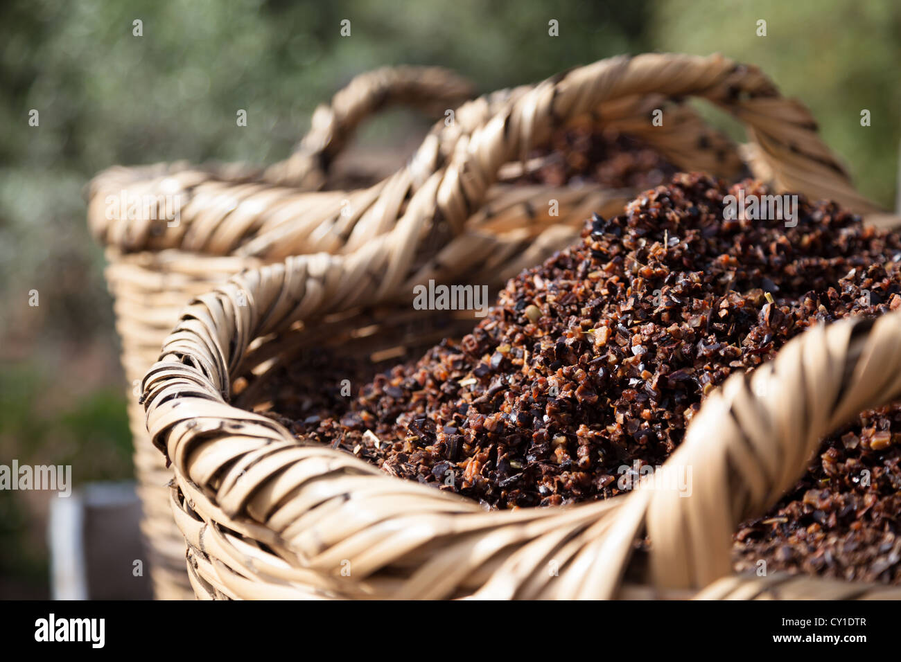 Carob chips used for making pekmez syrup, Karaagac village, North