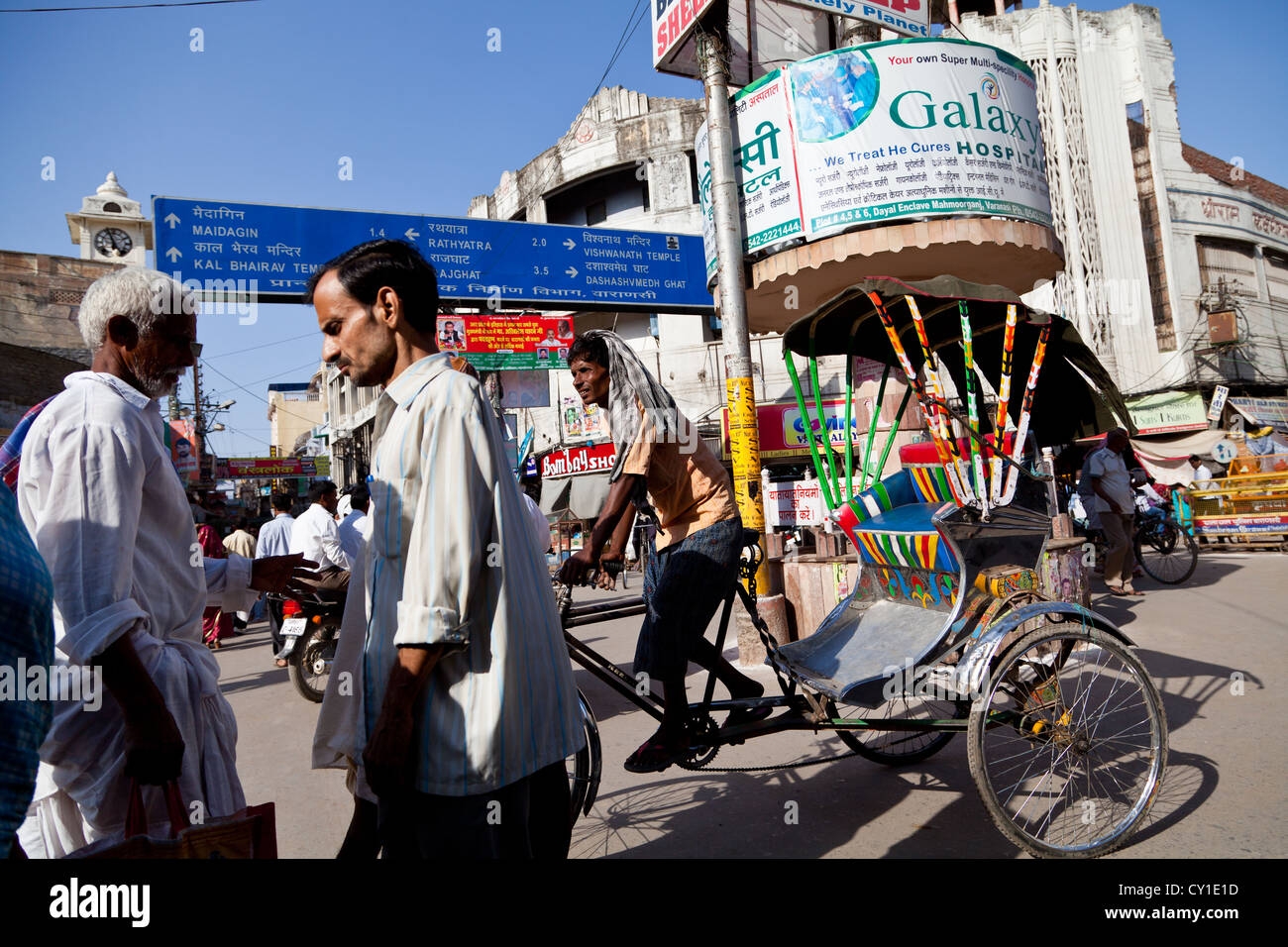Varanasi Rickshaws Rickshaw driver in varanasi india hi-res stock photography and images ...