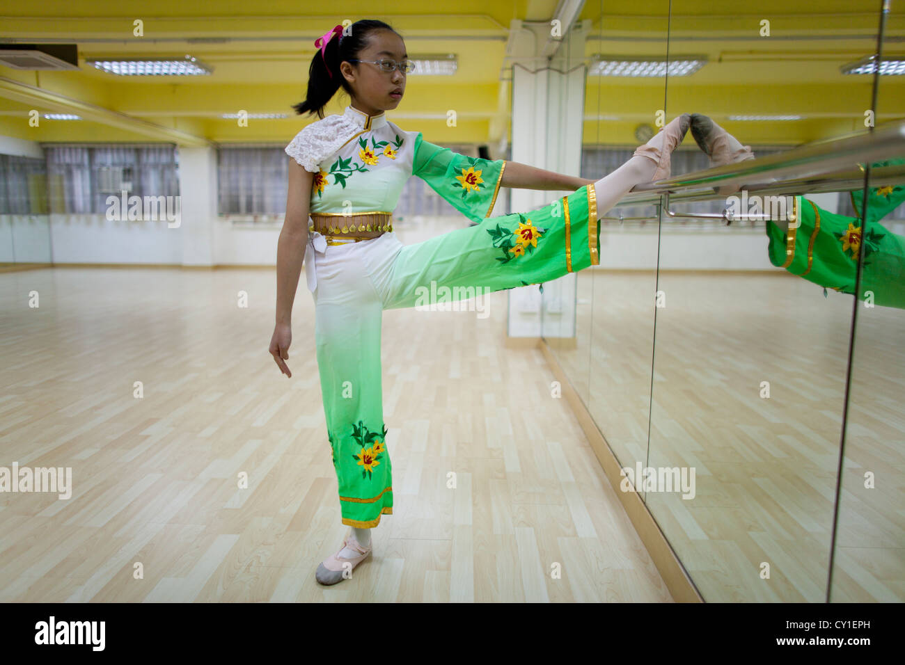 dance school in Hongkong. This image is model released (tungtung) Stock Photo