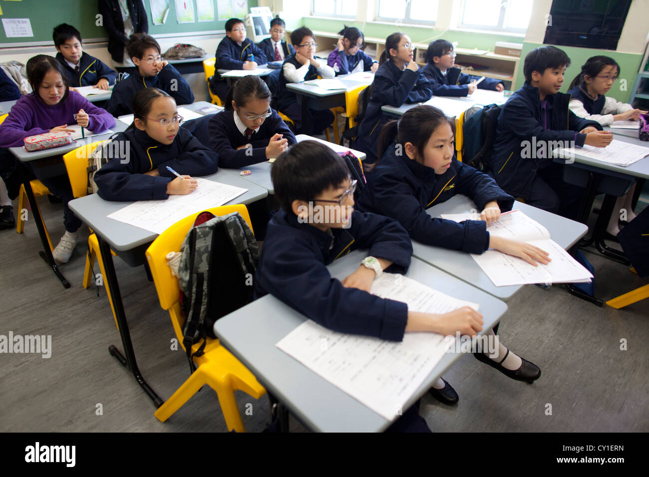 primary school in Hongkong Stock Photo