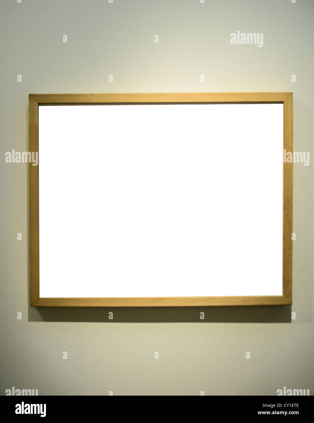 Empty picture frame on gallery wall Stock Photo Alamy