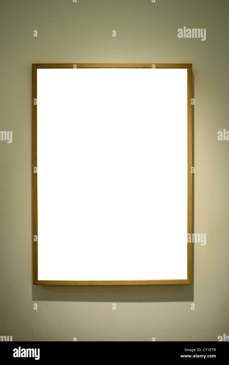 Empty picture frame on wall Stock Photo Alamy