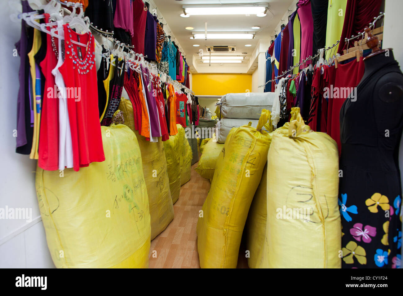 clothes shop in Hongkong Stock Photo Alamy