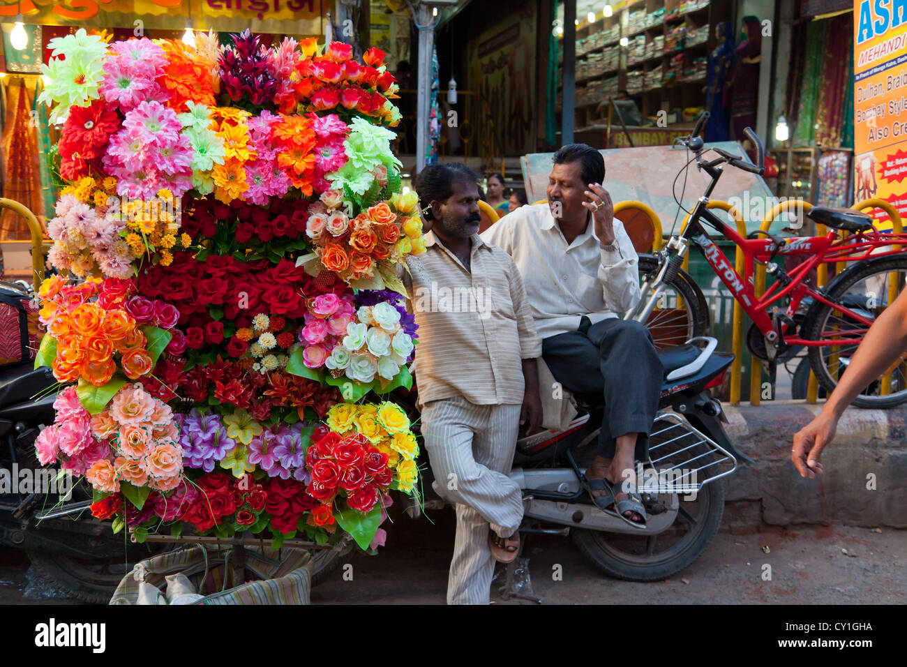 Flower Seller in Varanasi, India Stock Photo Alamy