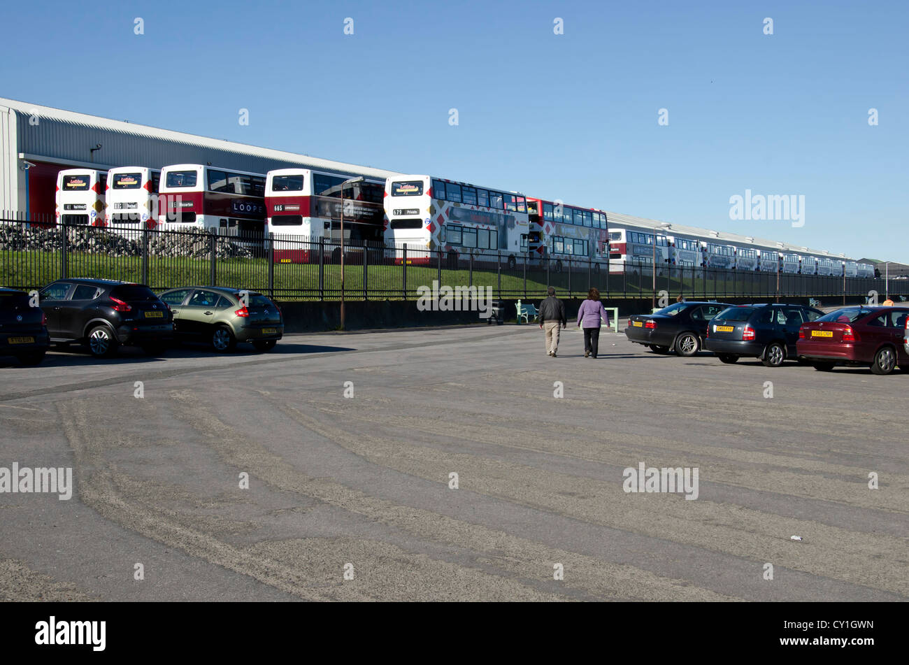 Buses parked seafield bus garage hires stock photography and images